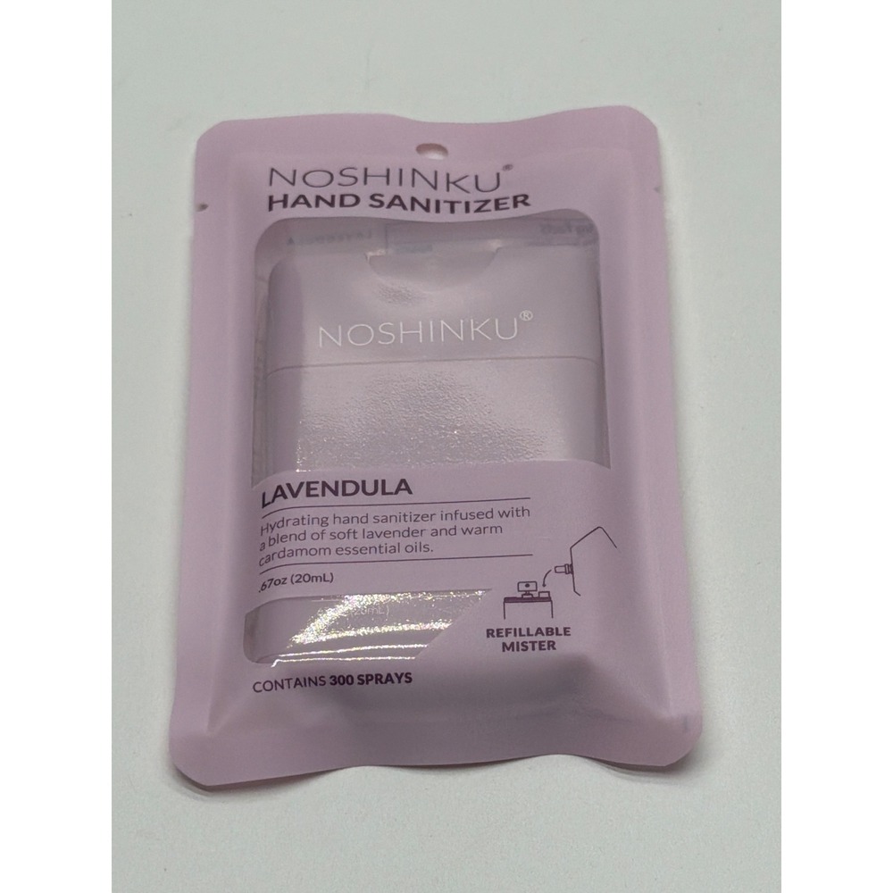 Noshinku Lavendula Pocket Hand Sanitizer Spray Refillable Mister 0.67oz 20mL NEW